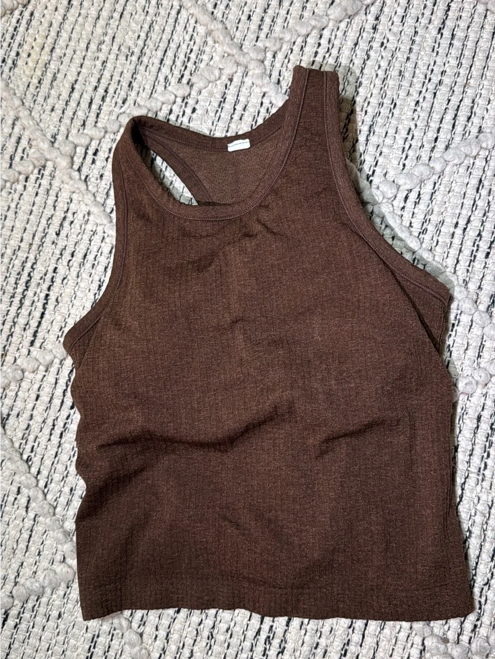 lululemon athletica Chocolate Brown Ribbed Racerback Tank